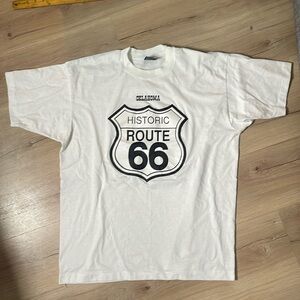 Vintage Historic Route 66 Single-Stitch White T-Shirt. Size XL.‎ GUC!